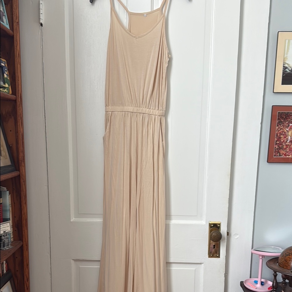 Source Unknown Beige Jumpsuit